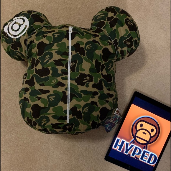 Bape Other - Bape / A Bathing Ape Green ABC Camo Medicom Pillow